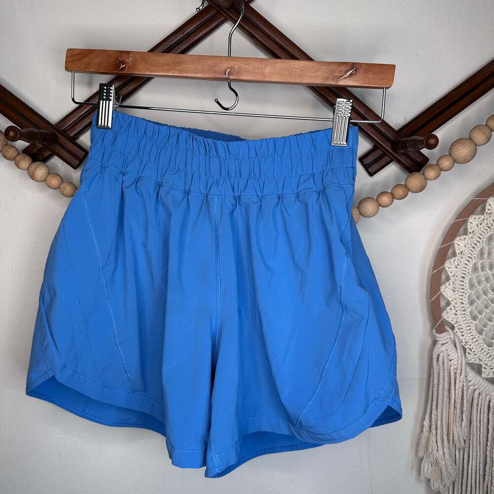 Lululemon Track That Blue Nile Mid Rise Athletic Shorts